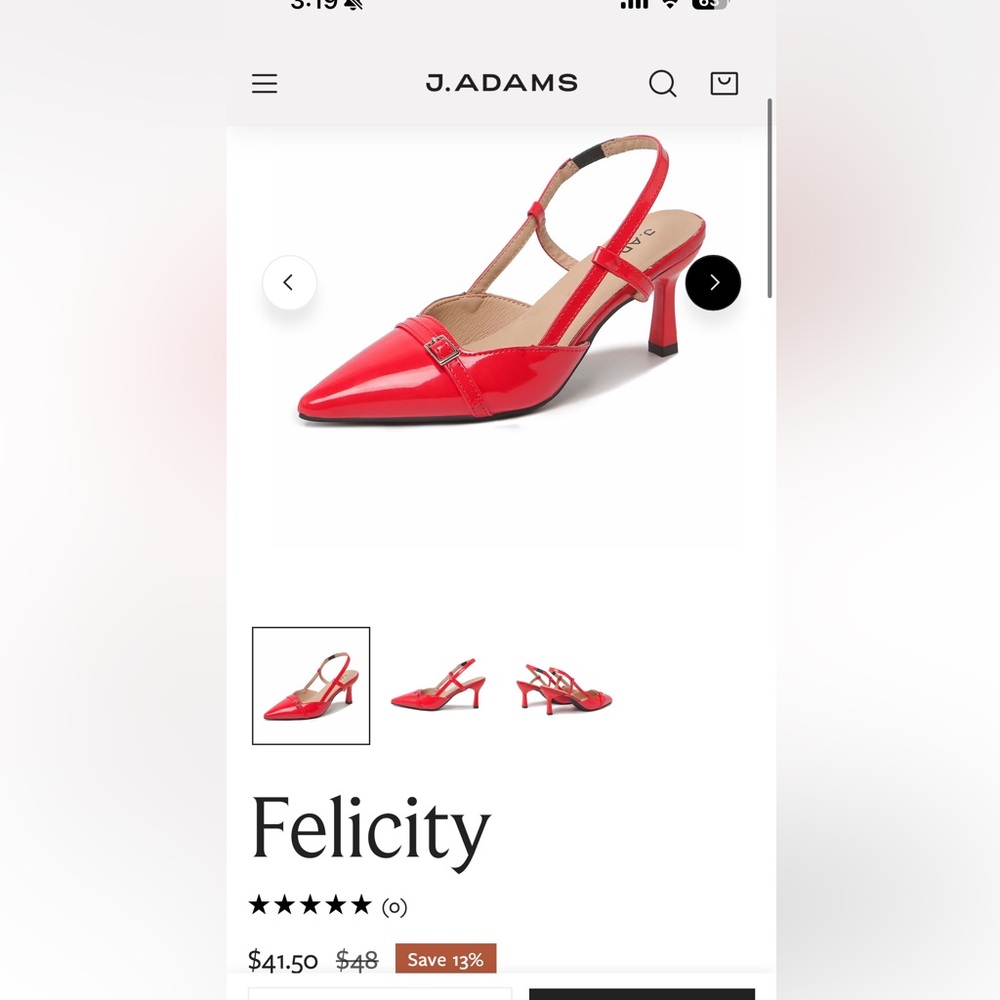 J Adams Felicity Red Women's Shoes